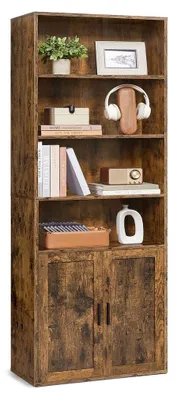 Produktbild von Bücherregal aus Holzspanplatte – braun – 60 kg – 24 x 60 x 175 cm