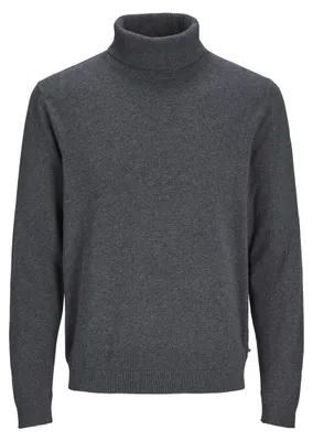 Produktbild von JACK & JONES Rollkragenpullover mit Rippbündchen und Logo-Patch Größe: L