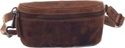 Produktbild von GreenLand Nature Leder Gürteltasche Umhängetasche Montana Belt Bag Brown braun