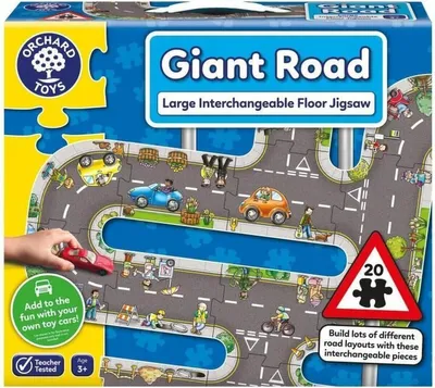 Produktbild von ORCHARD Giant Road Lernspiel Französisch, Pappe, Mehrfarbig, ab 3 Jahren, 20 Teile, kombinierbar mit Giant-Straßensystem, fördert Beobachtung, Gedächtnis, Geschicklichkeit & soziale Fähigkeiten, vermittelt Verkehrssicherheit