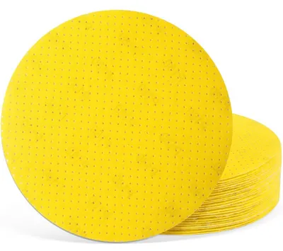 Immagine prodotto di Carta abrasiva autoadesiva, diametro 225 mm, grana 180, forata, confezione da 25 pezzi, per levigatrici per cartongesso