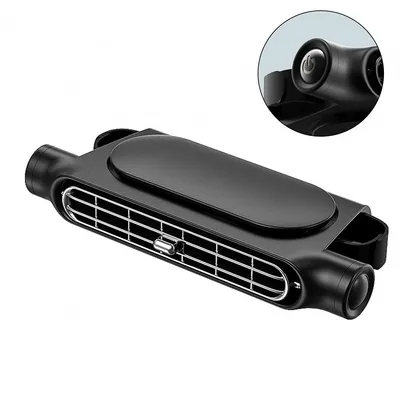 Produktbild von USB Auto Sitzventilator für Kopfstütze, 3 Stufen, 3000mAh, leiser Doppel-Turbinen Lüfter für Auto SUV LKW Wohnmobil, tragbarer Rücksitz Ventilator