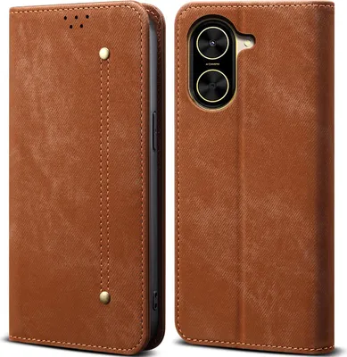 Obrázek produktu pro Pouzdro pro Xiaomi Redmi A5 4G/Poco C71, Kožené Peněženkové Pouzdro s Magnetickým Uzavíráním a Stojánkem hnědé