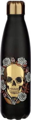 Produktbild von Isolierflasche Edelstahl Wasserflasche Skulls & Roses Totenkopf Puckator 500ml