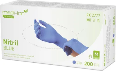 Produktbild von 2000 Medi-Inn Nitrilhandschuhe Blue 200  - puderfrei - Gr.XL - Einmalhandschuhe