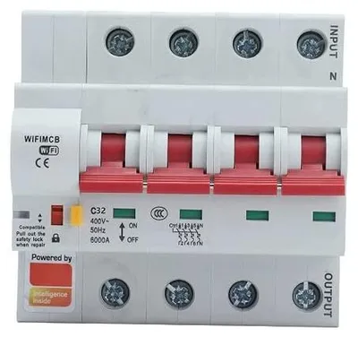 Zdjęcie produktu dla Wyłącznik inteligentny WIFI 4P 32A 400V zdalne sterowanie aplikacja