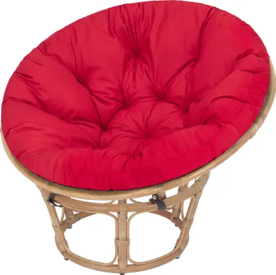 Produktbild von Papasan Sessel Polster - Bequemes Sitzpolster und Bodenkissen 114 cm für Sitzkomfort und Entspannung Gartenmöbelkissen Gartensessel Rot