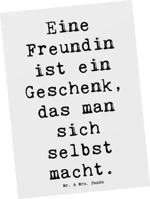Produktbild von Mr. & Mrs. Panda bildkarte Spruch Geschenk Freundin - Weiß - Erinnerung, Kunstkarten, Aufmerksamkeit, Liebe, Seelenverwandte, einzelkarte, Postkarte, Besonderer Moment