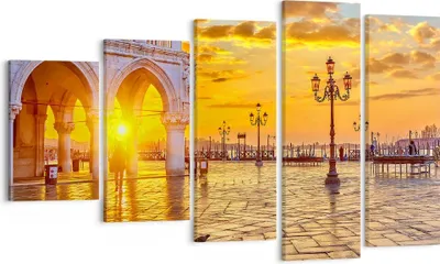 Produktbild von Bild auf Leinwand - Leinwandbild - Venedig Stadt - 100x60cm - Wand Bild - Wanddeko - Wandbilder - Leinwanddruck - Bilder - Kunstdruck - Wanddekoration - Leinwand bilder - Wandkunst - EG100x60-3665