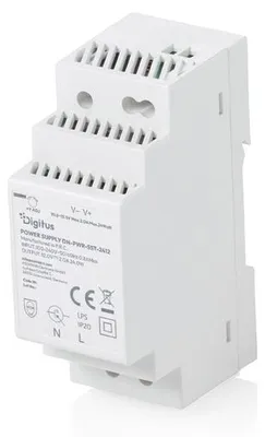 Obrázok produktu pre Digitus DN-PWR-SST-2412, Server, Vnútorný, 90 - 264 V, 47/63 Hz, 24 W, 12 V