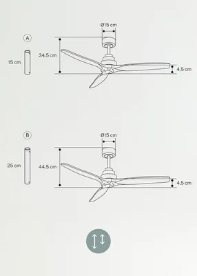 Productafbeelding van Stille Plafondventilator Zwart met Houten Bladen Ø132 cm - 6 Snelheden en Afstandsbediening