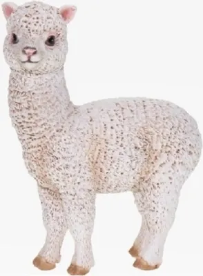 Produktbild von Dekofigur Poly - Weißes Alpaka - 12,5cm