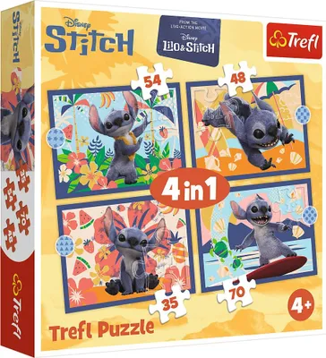 Image de Ensemble de puzzle Stitch 4 en 1 pour les vacances à Hawaï