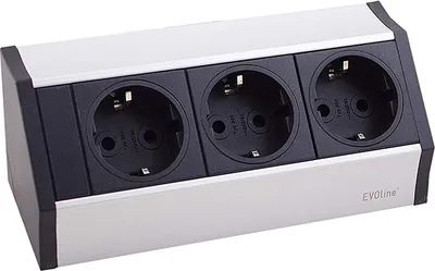 Produktbild von Schulte 936.00.013 EVOline V-Dock Cuisine / 3-fach Steckdoseneinheit / Steckdosen / Steckdose