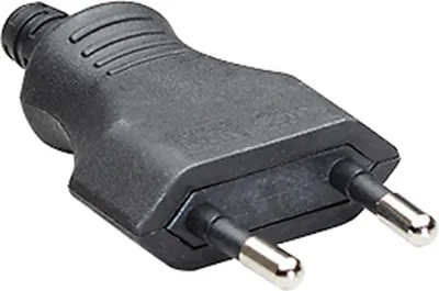 Produktbild von BACHMANN Euroflachstecker schwarz, Schraubanschluss VE 3 Stk. im Polybeutel