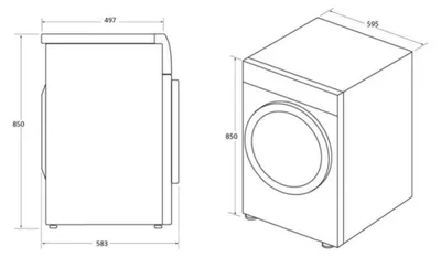 Image de Lave-linge frontal 10kg 1400 tours/min - Haier - HW100B14959U1FR -