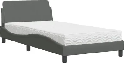 Obrázok produktu pre vidaXL Posteľ s matracom "Dover" tmavosivá 100x200 cm látka