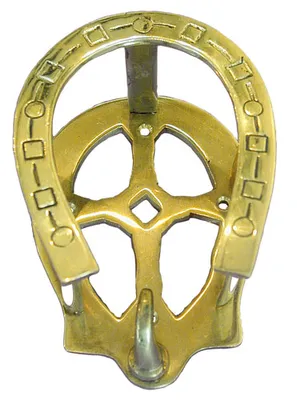 Produktbild von Trensenhalter -Hufeisen- aus Messing