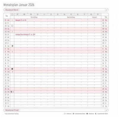 Zdjęcie produktu dla Monatsplan Midi
