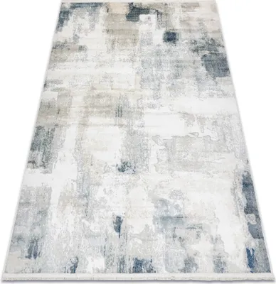 Produktbild von DISTIN 0144A weiß / creme / beige moderner Teppich - Abstraktion, Vintage, Fransen Weiß 120x170 cm