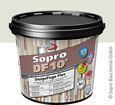 Produktbild von Sopro DF 10 Fliesen 5 kg Design Fuge Fugenmasse Fugenmörtel 1-10mm hellgrau-16