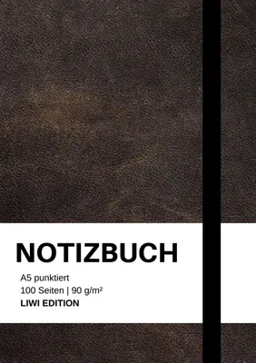 Produktbild von Notizbuch A5 punktiert - 100 Seiten 90g/m² - Soft Cover Schwarz -Papier