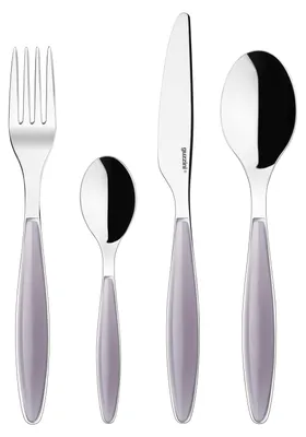 Besteckset Feeling, 24-teilig, Edelstahl, himmelgrau