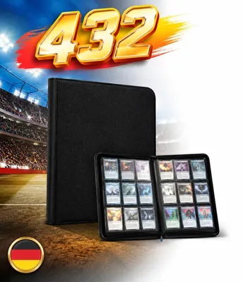 Produktbild von 432 Karten Sammelalbum für Pokemon Karten 9- Pocket Sammelmappe Ordner Heft