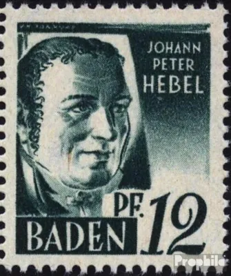 Produktbild von Briefmarken Franz. Zone-Baden 1947 Mi 4III, E von BADEN eingebuchtet (Feld 12) postfrisch Freimarken