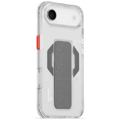 Productafbeelding van Skinarma Haxa telefoonhoesje voor iPhone Air. Transparant. Met magnetische oplaadfunctie en standfunctie