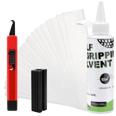 Produktbild von Golfgrippits Set, 30 Griptapestrips, Werkzeug für Griffwechsel, für Golfclubs