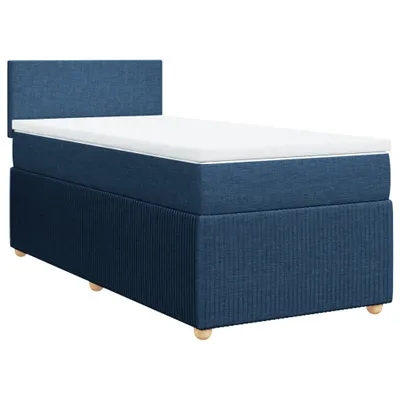 Produktbild von Boxspringbett mit Matratze Blau 90x200 cm Stoff