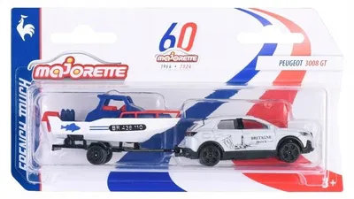 Produktbild von Majorette Peugeot 3008 GT + Anhänger Modellauto 1:64