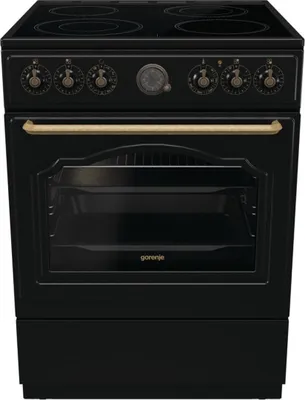 Zdjęcie produktu dla Gorenje GECS6B71CLB, Kuchenka wolnostojąca, Czarny, Obrotowy, Górna przednia strona, Metal, Dolne