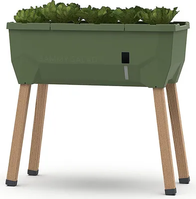 Produktbild von SAMMY SALAD Hochbeet dunkelgrün | Balkonhochbeet mit Wassertank