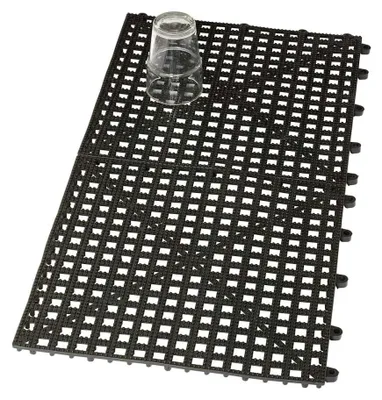 Obrázek produktu pro Gumová sušicí podložka pro velké zatížení - 31, 5 x 31, 5 cm připojitelná,černá - balení 2 ks,