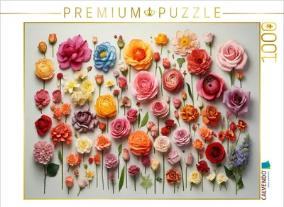 Produktbild von CALVENDO Puzzle Zarte Blüten arrangiert | 1000 Teile Lege-Größe 64x48cm Foto-Puzzle für glückliche Stunden