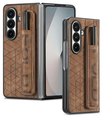 Produktbild von Handyhülle Stifthalter Armband für Samsung Galaxy Z Fold8 Ultra 5G Full Braun