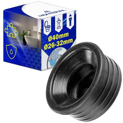 Gummi-Rohrverbinder für Siphon Ø 50/40 mm, schwarz