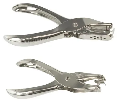 Produktbild von Lochzange - 2 Stück Set mit 3mm und 6mm Lochdurchmesser - Papierstanzer für Bastelarbeiten und Dokumente