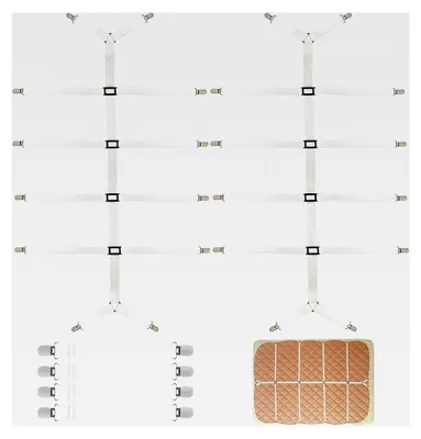 Produktbild von 6 Stück verstellbare Bettlakenspanner, elastische Matratzenhalter mit 2 × 12 Metallklammern + 4 × 2 Metallklammern, Spanngurte für Bettwäsche und Tischtücher