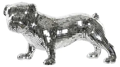 Dekorative Figur, Silber, Harz, 45,5 x 21,5 x 25 cm