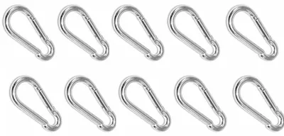 Produktbild von Seilkarabiner  Feuerwehrkarabinerhaken 10er Set, ca. 12 mm x 80 mm lang