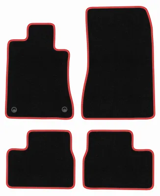 Obrázek produktu pro Velurové autokoberce pro: BMW 3 E30 1982-1994 sedan, kombi černo-červené