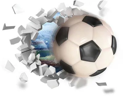 Produktbild von 3D Fußball Wandtattoo selbstklebend für Kinderzimmer