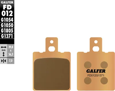 Produktbild von Kh47 Gesinterte Metall-Bremsbeläge Hinten (Gold)