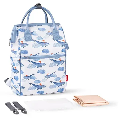 Produktbild von Große Kapazität Wickeltasche Rucksack mit Wickelmatte
