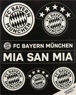 Produktbild von FC Bayern München 3D Auto Aufkleber | Leucht-Sticker Set | 7-teilig | Wasserfest & UV-beständig