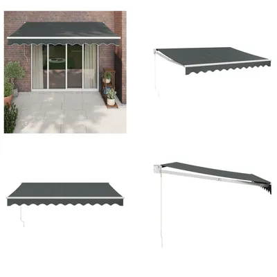 Produktbild von vidaXL Markise Einziehbar Anthrazit 3x2,5 m Stoff und Aluminium - Einziehbare Markise - Markise - Markisen - Gelenkarmmarkise