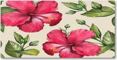 Produktbild von Tulup Glas-Bild -140x70- Wandkunst Dekorative Wand für Küche & Wohnzimmer - Blumen & Pflanzen - Rosa Hibiskus - Rosa